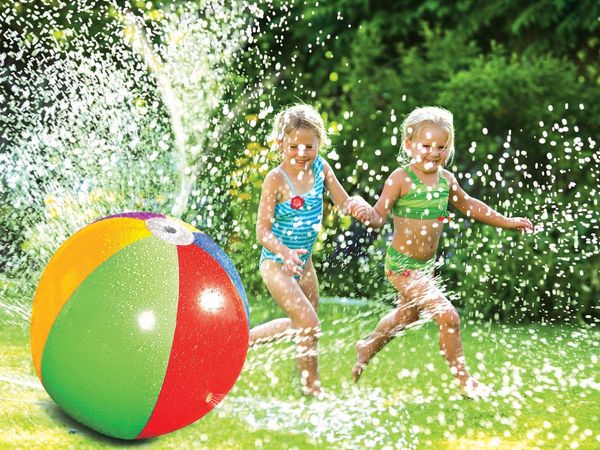 

75cm inflatable beach water ball fun spray outdoor summer water float toy lawn sprinkler home kids children toys dhl