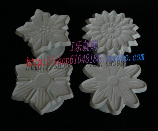 

wholesale-wholesale, 4pcs flower set sugar cake tools sugar embossed mould