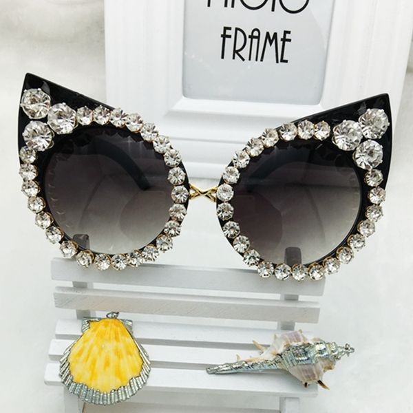 

eyewear rhinestone sol gafas eyes sunglasses shades vintage de sunglasses women cat prhvt, White;black