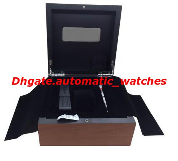 

factory supplier wholesale mens for watch box original wooden inner outer woman's watches boxes papers wristwatch, Black;blue