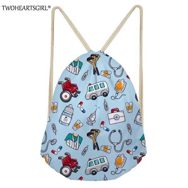 

twoheartsgirl 3d prints drawstring bag for women cartoon camera pattern female drawstring backpack girls travel beach pocket bag