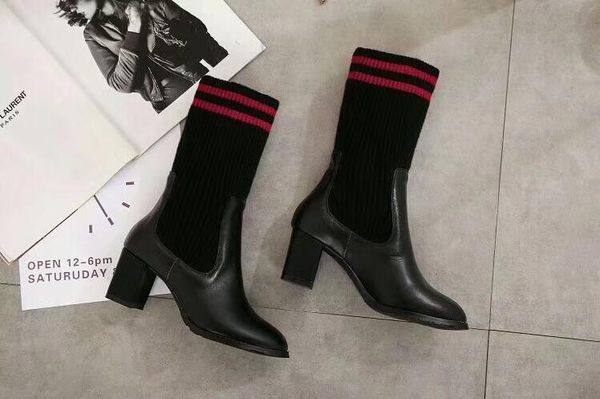 

6 см клин высокие каблуки клинья женщины полосы колени девушка леди носки три бара колени высокая трубка студент носки высокая горячая хлопо, Black