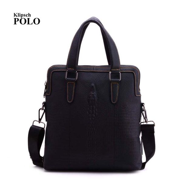 

klipsch 2017 genuine leather bags men messenger bags small travel black crossbody shoulder bag for men