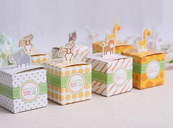 Giraffe Elephant Monkey Tiger Animail Animals Baby Shower Favors