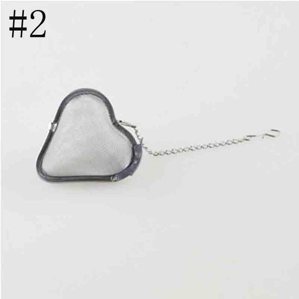 En forme de coeur infuseur à thé en acier inoxydable filtre filtre maille b OFQ