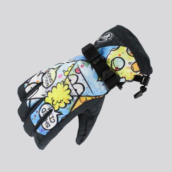 

touch screen sports gloves skiing riding warm windproof waterproof size, Black