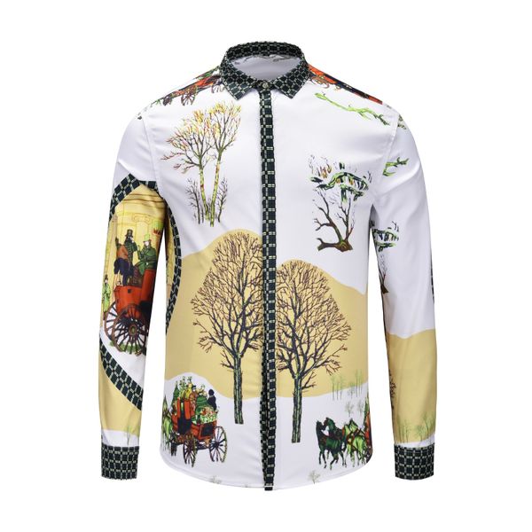 

brand new luxury men shirt men's fashion dress shirts slim fit casual long sleeve cotton shirts 3d printing shirt 90165, White;black