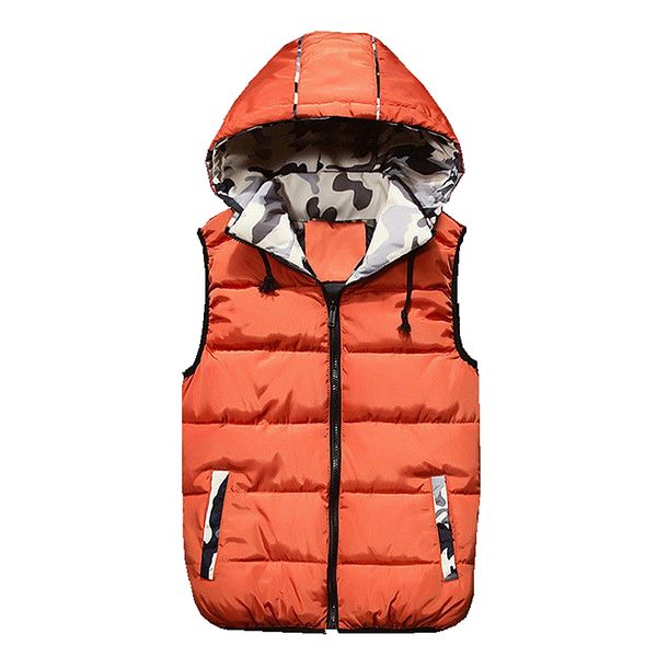 

men's winter keep warm vest sleeveless puffer warm outwear zipper padded vest coat -4xl, Black;white