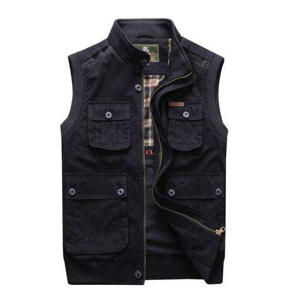 

Cotton Men's Vest Warm Cotton Casual Men's Clothing Vest Men Plus Large Size 5XL Men Vest With Multi Pockets Waistcoat