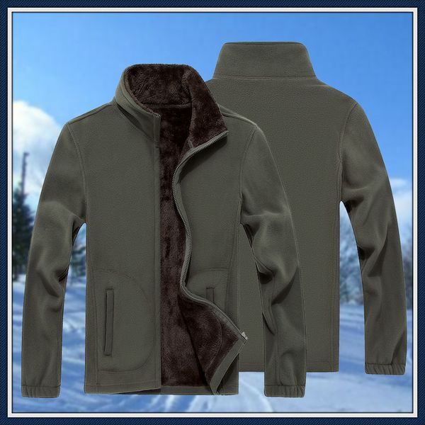 

men's thick jackets softshell fleece sportswear 6xl 7xl 8xl woolen warm hoodies casual thermal coats solid sweatshirts for men, Black