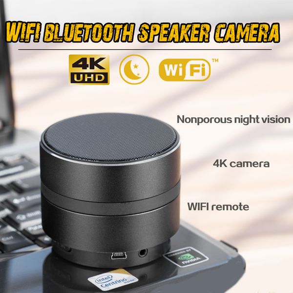 

hd 1080p wireless mini bluetooth speaker camera wifi night vision camera motion detection invisible lens for home security monitor camera