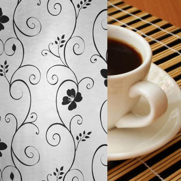 

2m length waterproof flower frosted privacy home bedroom bathroom window glass film sticker home decoration