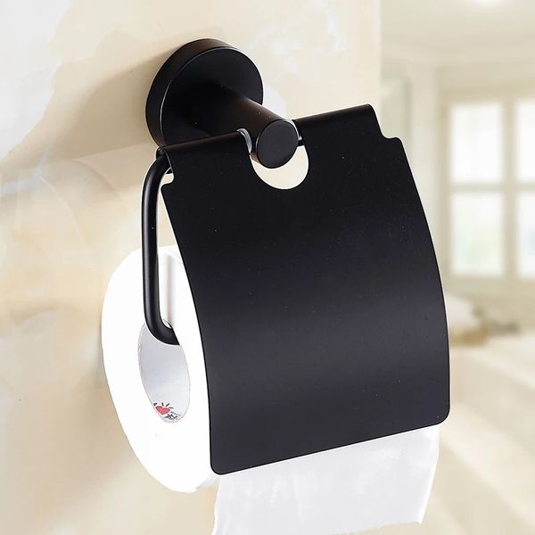 

antique design stainless steel Bathroom toilet Paper Holders Wall Mount Roll Tissue Rack black Roll paper holder
