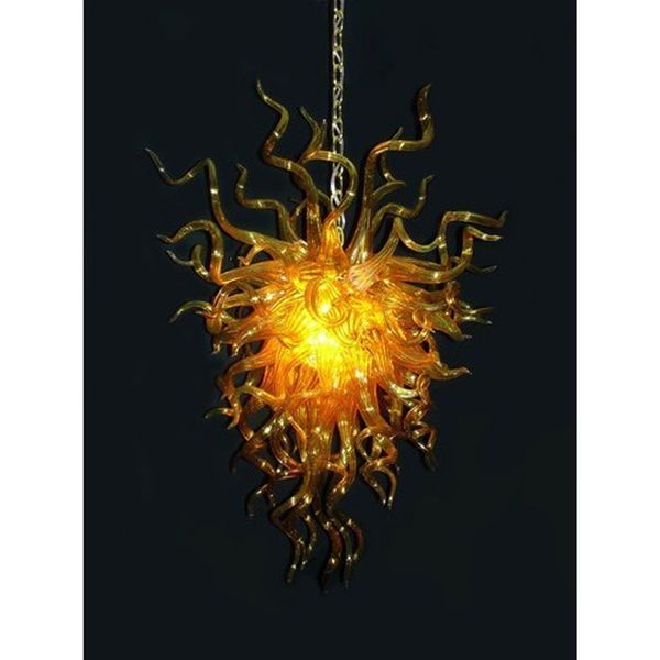 

golden small size glass chandelier lamp for villa home stair decoration crystal murano ceiling luminaire