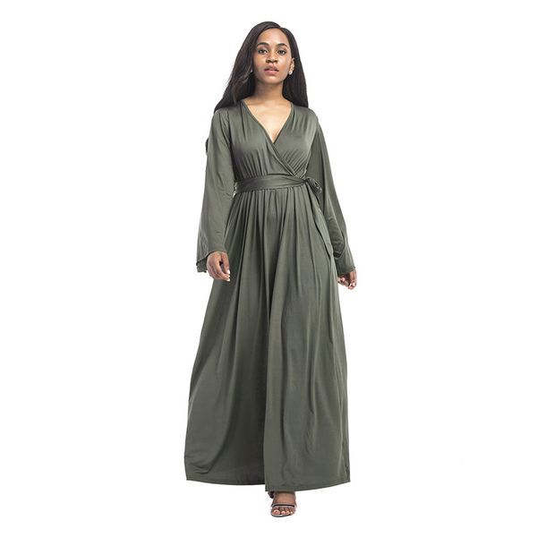 

код размер платье, нерегулярность, личность, чистый цвет, сексуальный длинный рукав, глубокий v платье, вечернее платье fp3109, Black;gray