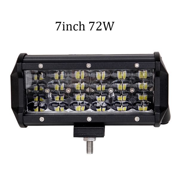 

ecahayaku 2pcs 7inch 72w car led light bar off road suv 4x4 работа лампочкой для автомобиля трактор boat военной техники 12v 24v