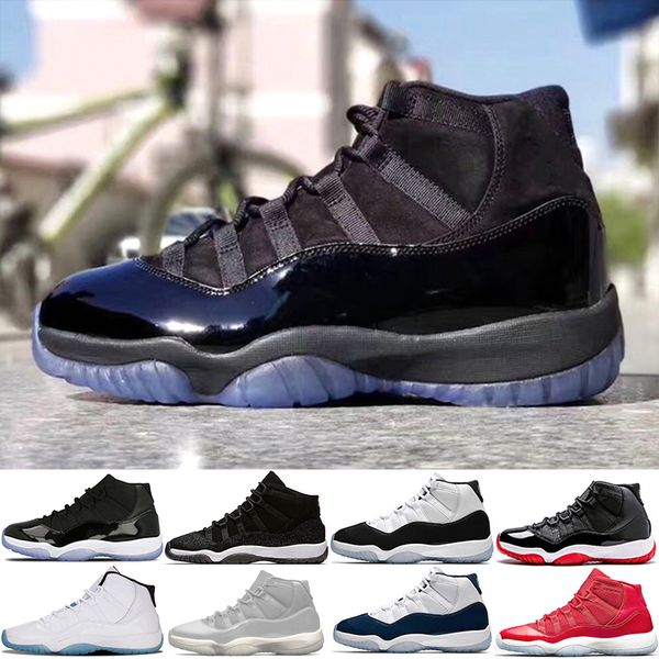 

11 11s prom night space jam basketball shoes men women shoes 11s gym red bred concord navy gamma blue navy gum sneakers, White;red