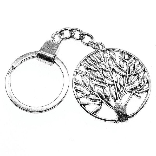 

6 шт. брелок женщины брелки пара брелок для ключей круглый дерево 41x37mm ysk-b13637, Slivery;golden