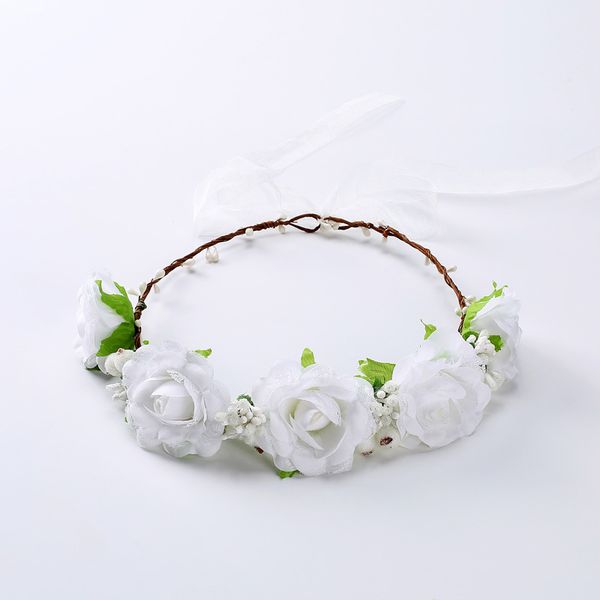 Flower Garland Headband Festival Crown Boho Wedding Brides Prom Beach 25 colour