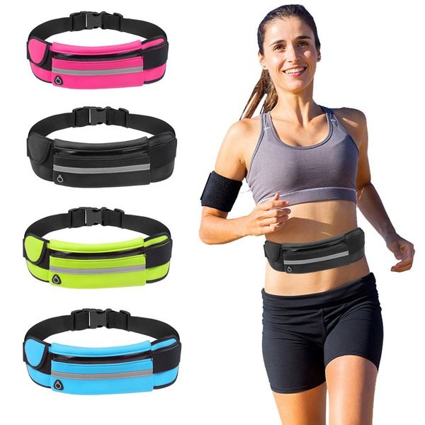 

outdoor running waist bag waterproof mobile phone holder jogging belt belly bag women gym fitness bag lady sport accessories