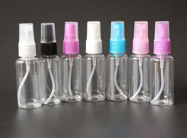 A garrafa pequena transparente 15ml 20ml 25ml 30ml 40ml do pulverizador do ANIMAL DE ESTIMAÇÃO esvazia garrafas para o champô dos perfumes