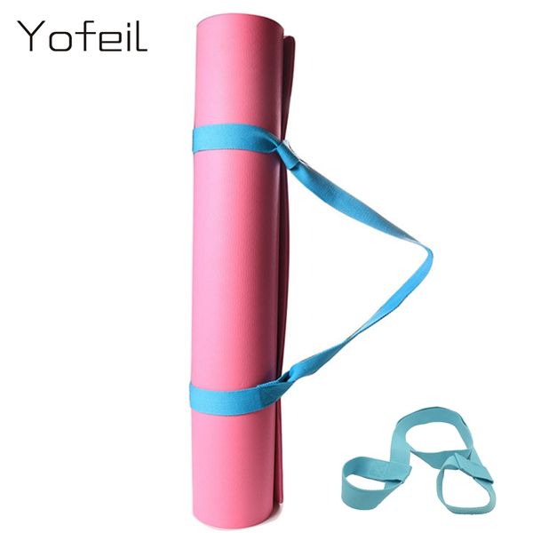

yofeil 1 pc elastic cotton non-slip yoga mat sling strap multi functional fitness sports gym exercise belt yoga belts