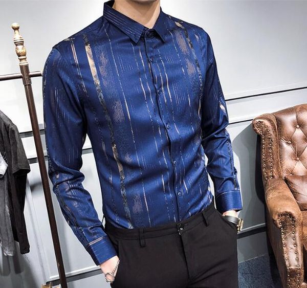 

oem striated design multi-color 3d new print long sleeve mens streetware mens shirt