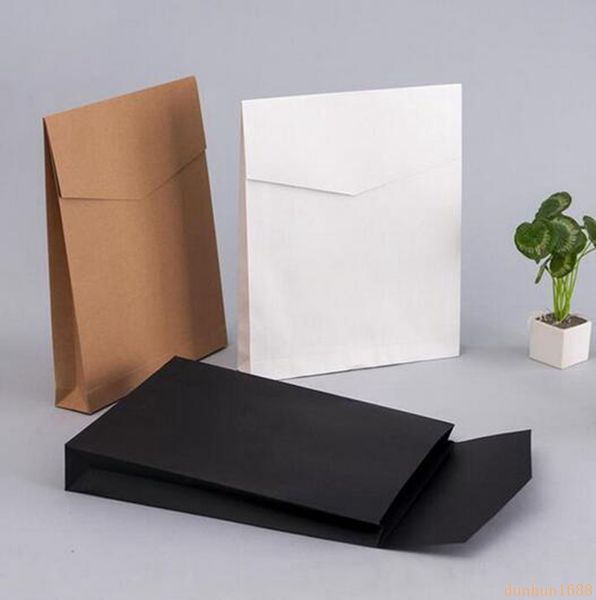 

100pcs/lot kraft paper envelope gift boxes present package bag for book/scarf/clothes document wedding favor decoration