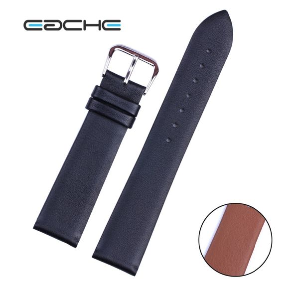 

selling genuine leather ultra-thin smooth genuine leather watch band strap 12mm 14mm 16mm 18mm 20mm 22mm, Black;brown
