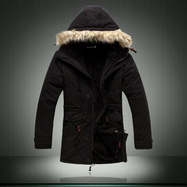 

men coat zipper men solid causal long warm coat male fashion padded hooded winter wear thick coat for men plus size 3xl, Black;brown