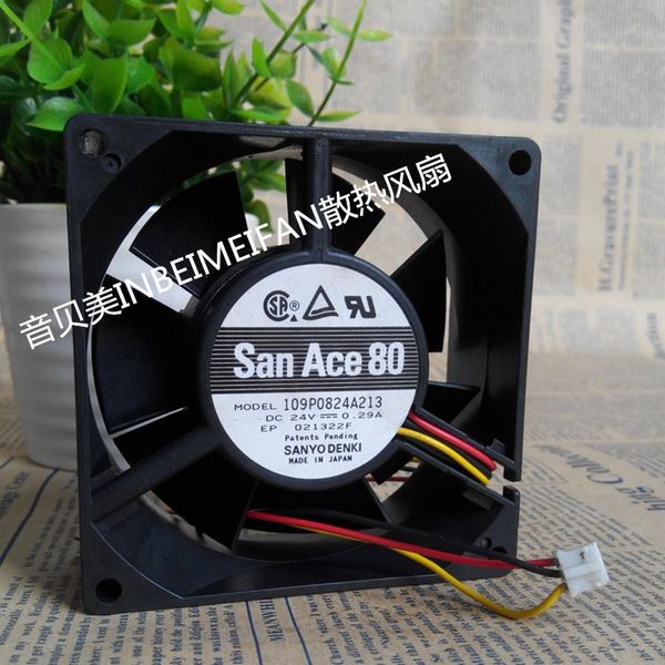 Original Sanyo 109P0824H213 24 V 0.09A 8 CM 8032 80 * 80 * 32 MM UPS ventilador conversor de freqüência