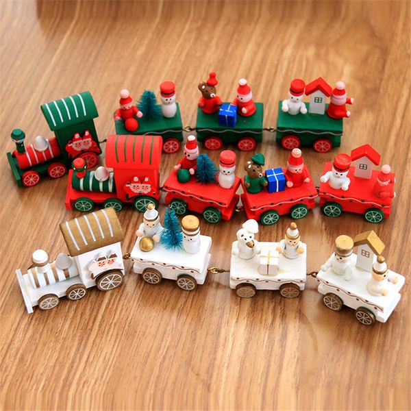 

новый дизайн новогодние украшения для дома xmas деревянные маленький поезд рождественский подарок игрушки для детей рождество дома