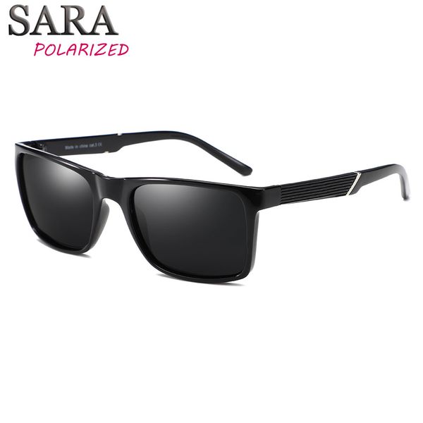

sara new fashion men's driving sunglasses square men's polarized mirror sun glasses retro vintage eyewear gafas, White;black