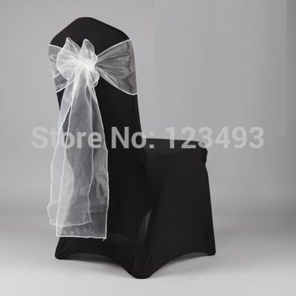 

wholesale-50pcs/lot new purple chiffon chair sashes organza bow chair sash for party wedding banquet decoration