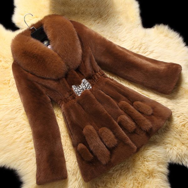 

faux fur coat women autumn winter mid-long fluffy fur coat fake fur jacket shaggy cardigan f0129 4 colors covered buttons, Black