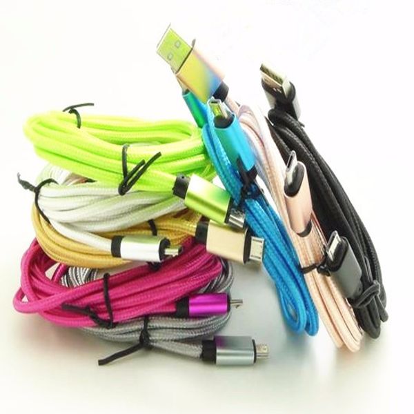 

1m 2m 3m braided fabric nylon u b data ync charger cable for iphone am ung android