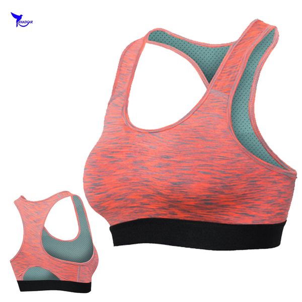 

breathable women's bras bodybuilding push up bra fitness shakeproof intimate crop tank seamless elastic camo underwear vest, White