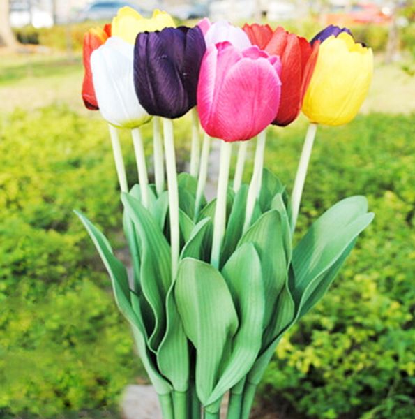 

мини тюльпан цветок реальный сенсорный свадебный букет цветов искусственный шелк цветы для украшения дома партии