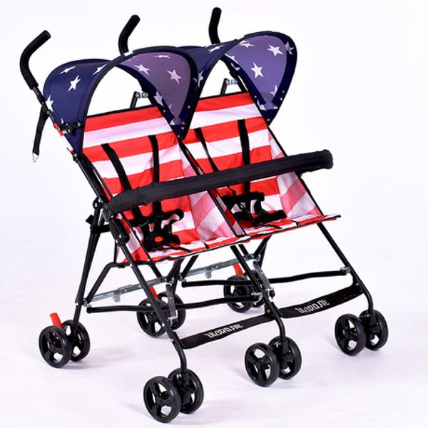 

twins baby stroller lightweight nylon material + steel baby twin stroller 3c cars wholesale shockproof 2018 good price new