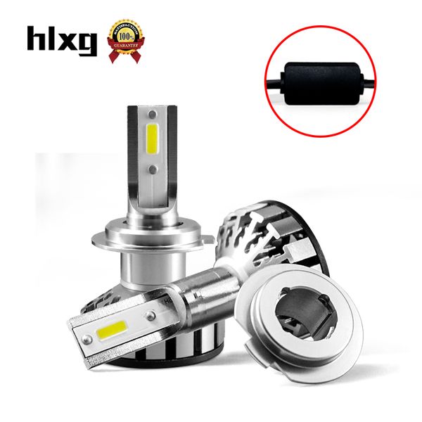 HLXG 2PCS H1 H3 H11 H4 Canbus H7 Lâmpadas LED 4300K ​​6000K 10000LM CAR Farol Kit 50W H8 H9 9005 9006 Auto Feadlamp luzes de nevoeiro