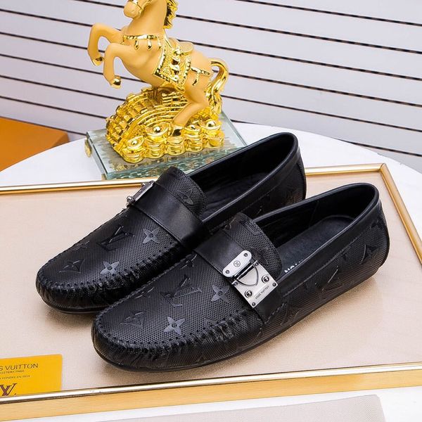 

2018 spring summer men flat shoes soft cow leather male moccasin driving loafers shoes casual designer shoes ing, Black
