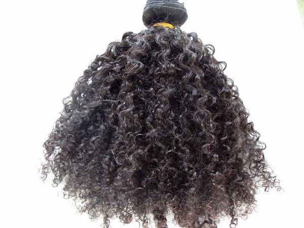 

human hair extensions 3b 3c clip in brazilian kinky curly virgin thick weft 120g 1sets full head, Black;brown