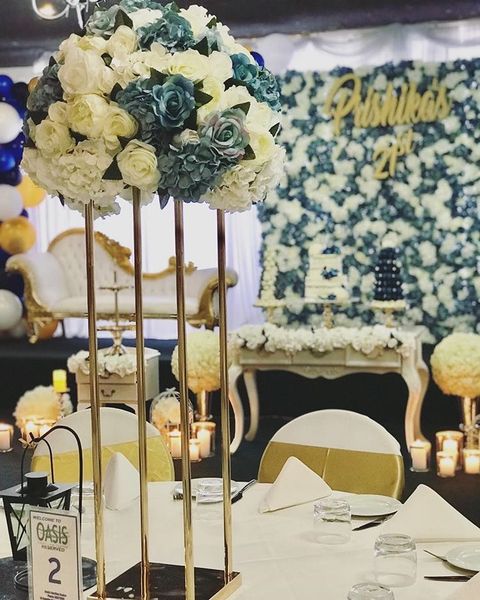 

new rectangle stand metal flower stand frame wedding columns marriage decoration table centerpiece tall vases event party decor