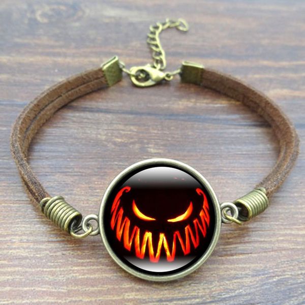 

2019 Halloween Time Gemstone Bracelet brown wool rope chain whosale