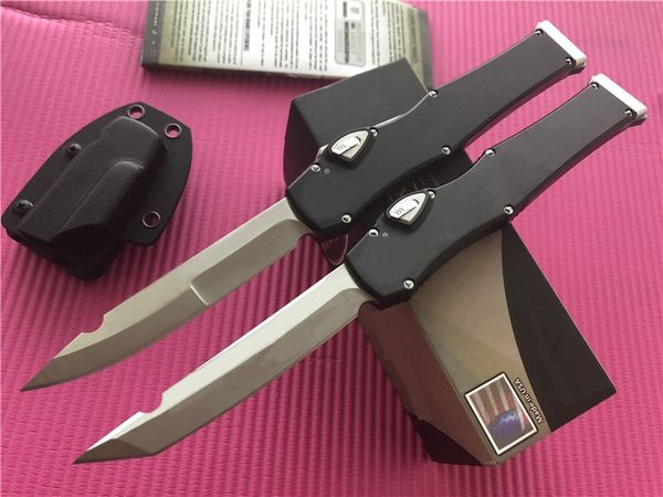 

Hello VI Single action AUTO Tanto Knife Black (4.4" Satin) 250-4 S/E Drop point knife safety, kydex sheath