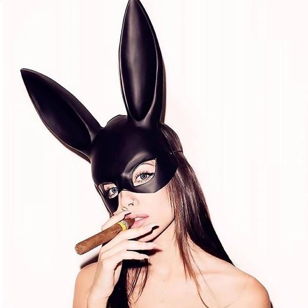 Tavşan maskesi yüz maskesi cadılar bayramı maskesi masquerade maskeleri Bunny Kız cosplay parti Noel partisi için seksi top veya ...