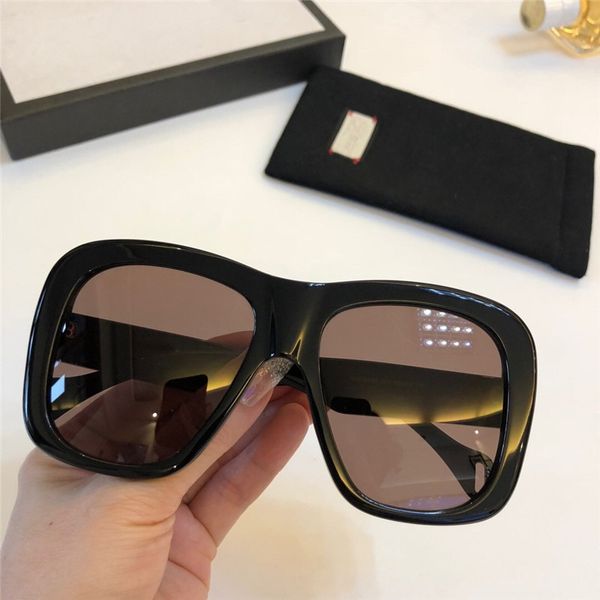 

women man square 0498s sunglasses clear glitter frame grey fashion sunglasses for women new with box numgg180926-66, White;black