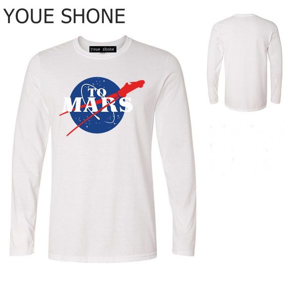 

starmanx men spacex t-shirt elon musk space & his journey to mars starman car rocket tshirt tesla roadster long sleeve tees, White;black