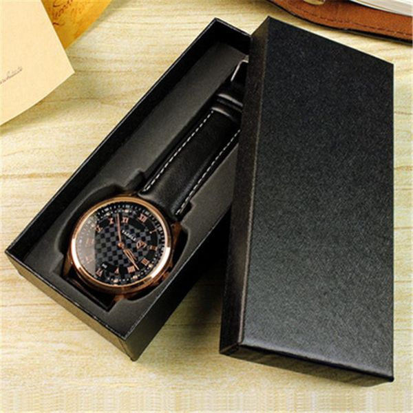 

lintimes 1 pcs wristwatch packing box black carton box for watch not including wristwatch, Black;blue