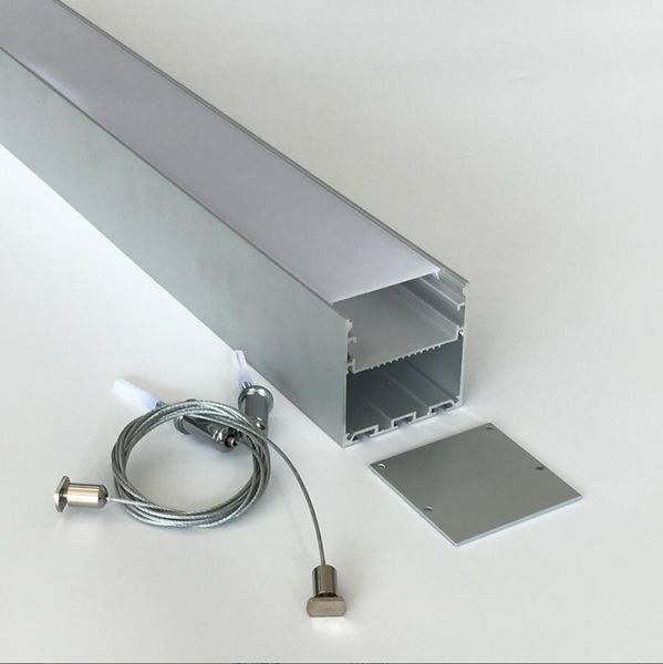 Kostenloser Versand. Neue Produkte aufgehängt. Neues Produkt. LED-Linearleuchte für den Innenbereich, Aluminiumgehäuse mit Abdeckung, Enden und Kabeln